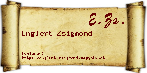 Englert Zsigmond névjegykártya
