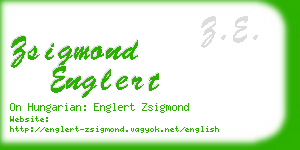 zsigmond englert business card